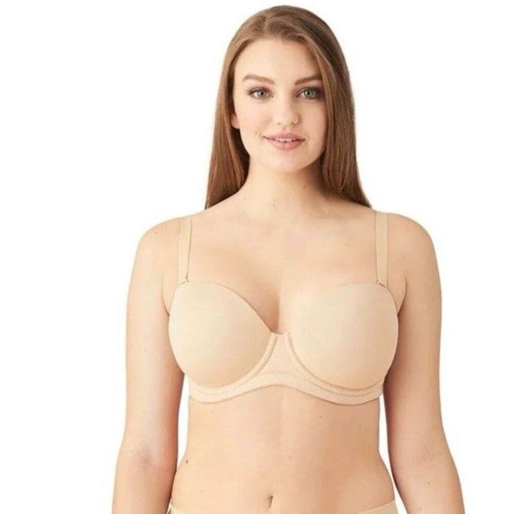 NWT Wacoal Women's 38DDD Sand Carpet Strapless Full Figure Underwire Bra 854119